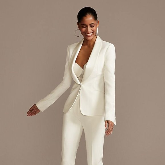 David's Bridal Pants & Jumpsuits Davids Bridal Pantsuit Poshmark